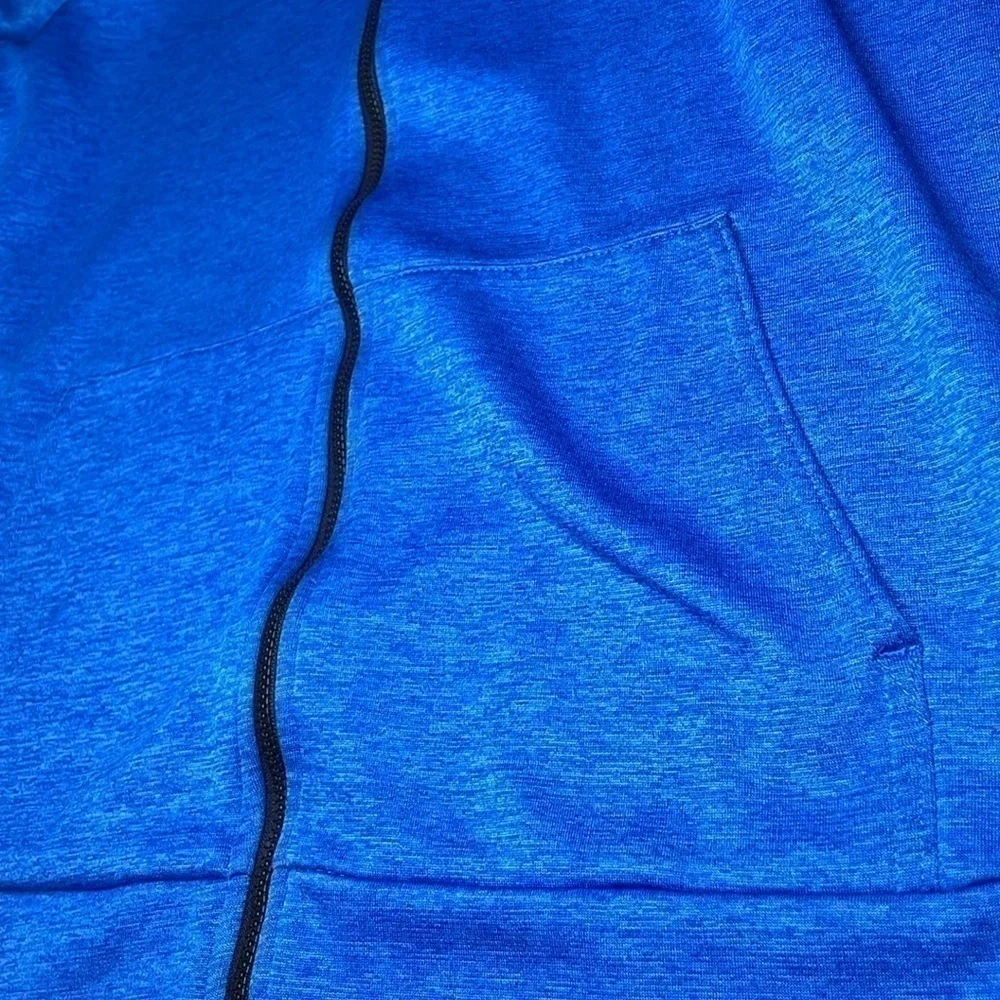 ADIDAS | BLUE ADIDAS FULL ZIP MESH LINED HOODIE